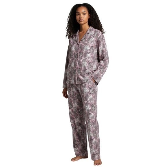 SKIMS Other - SKIMS Sleep Long‎ Pajama Set Bloom Mini Multi Animal Print Size S